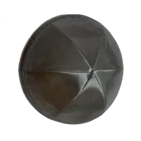 Кипа атласная темно-серая, диаметр 17см