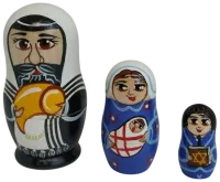 Матрешка Еврейская семья (3 шт) 