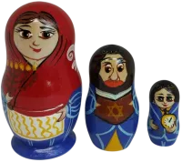 Матрешка Еврейская семья (3 шт) 