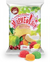 4607037438873 Мармелад желейный формовой «Ассорти» ароматизированный» (250 г, по 8 шт., ТЗ НЕВА, «Мармелайф»)