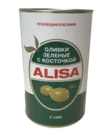 Оливки зеленые Alisa с косточкой 4100