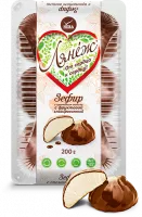 4607037439962 «Зефир с ароматом ванили с фруктозой глазированный» (200 г, по 12 шт., ТЗ НЕВА, Лянеж)