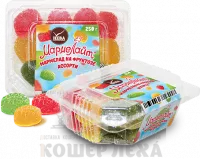 4607037439948 «Мармелад желейный формовой «Ассорти» ароматизированный на фруктозе» (250 г, по 8 шт., ТЗ НЕВА, «Мармелайт»)