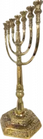 Gold-plated Temple Menorah, a replica of the original, 18inch_1