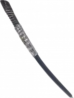 Shofar oryx, exotic, with silver and gold plating, Star of David pattern_1