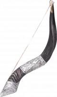 Small kudu shofar, anointing oil, silver plated, with Star of David pattern, handmade_1