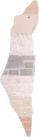 Mezuzah made of Jerusalem stone with a drawing of the map of the Land of Israel, handmade2