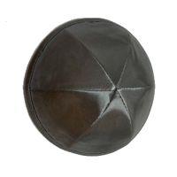 Кипа атласная темно-серая, диаметр 17см