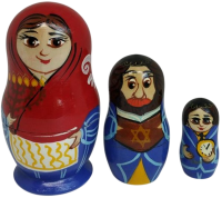 Матрешка Еврейская семья (3 шт) 
