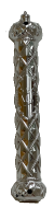 Домик для Мезузы серебристый металлик (орнамент ромбик), 12см