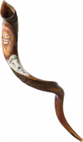 Shofar kudu lion and lamb, handmade