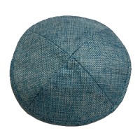 Кипа твидовая голубая, диаметр 17 см