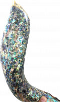 Shofar mother of pearls, green stones imported from Australia, special, luxurios, for connoisseurs_collectors_1