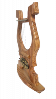David's harp made of olive wood, Sity of David pattern, handmade_1