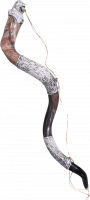Large kudu shofar, for anointing oil, silver plated, handmade_1